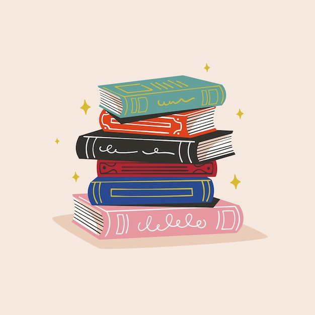 Set Of Book Silhouettes / Books Vector Illustrations
