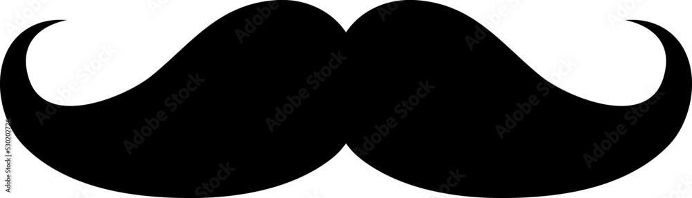 Poster, Wandbilder vector icon of Italian mustache on white  background..eps, 90x25.8 cm