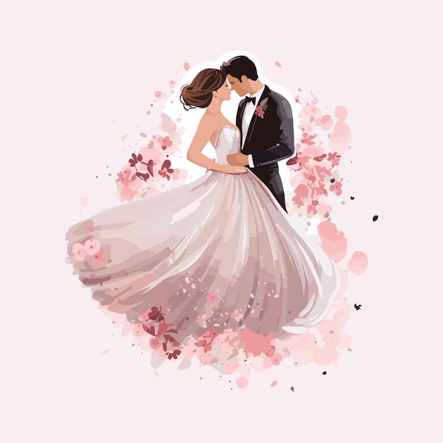 Wedding Couple Vector illustration | Premium AI-generated vector