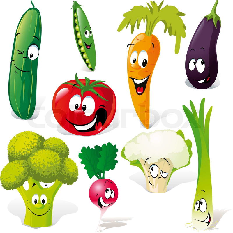 Funny vegetable cartoon | Colourbox