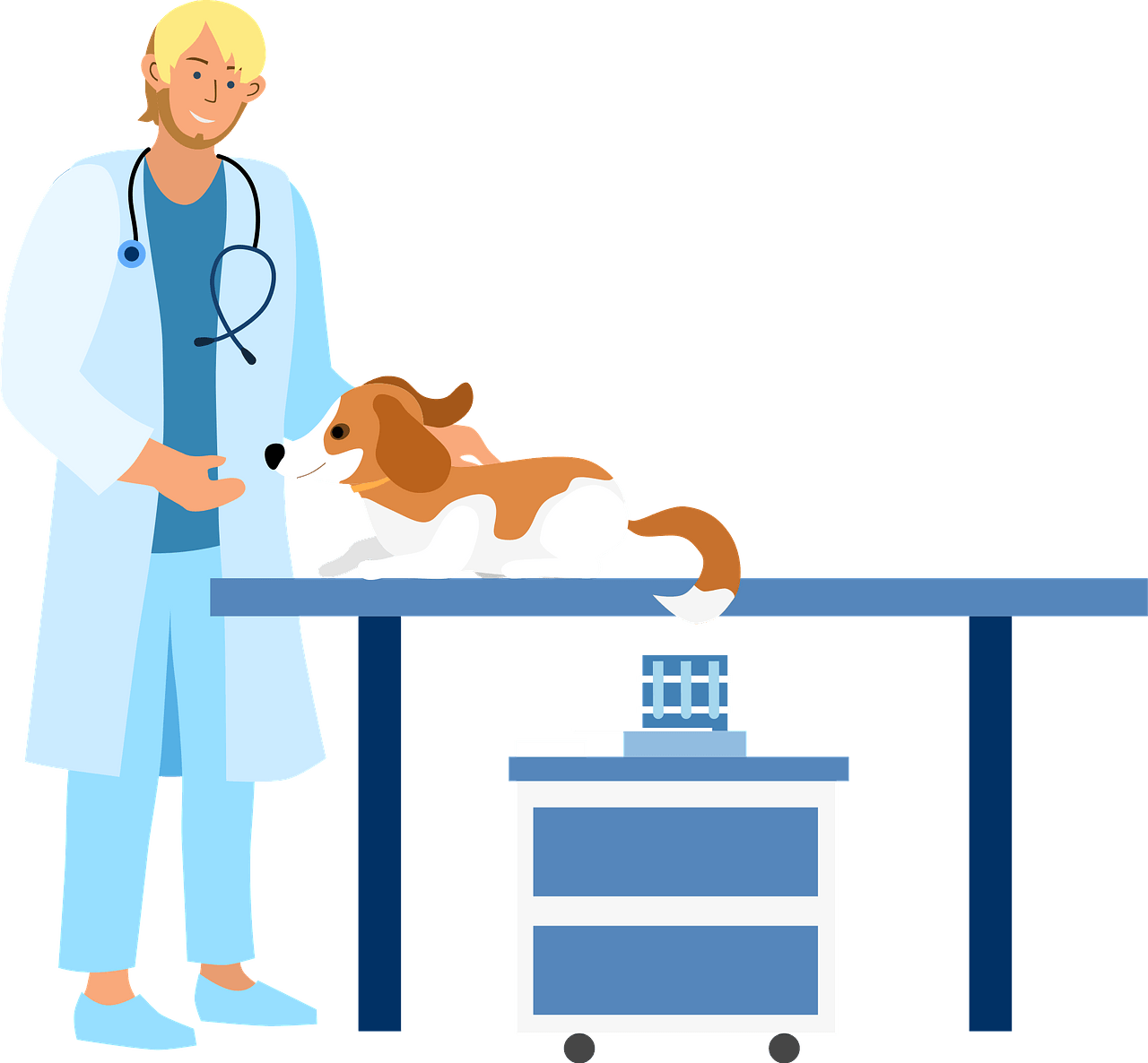 Veterinary with a dog - Free vector clipart images on clipart library.com