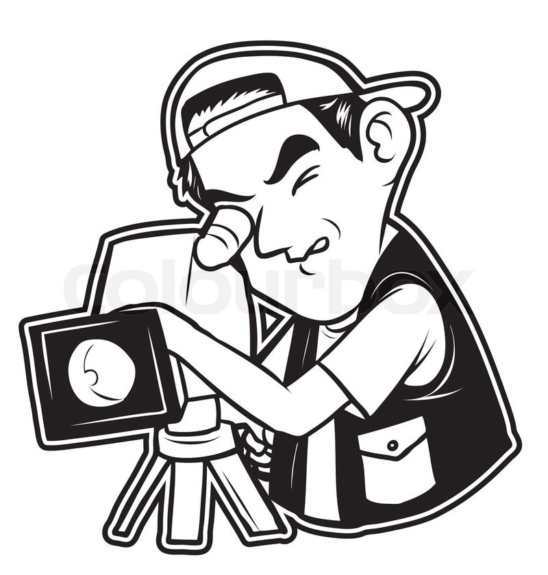 Black and white clipart videography | Colourbox