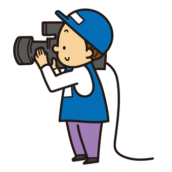 Free Vectors | A cameraman holding a videotape from the ...