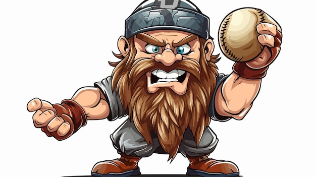 Viking Warrior or Barbarian Baseball Sports Mascot | Premium AI ...