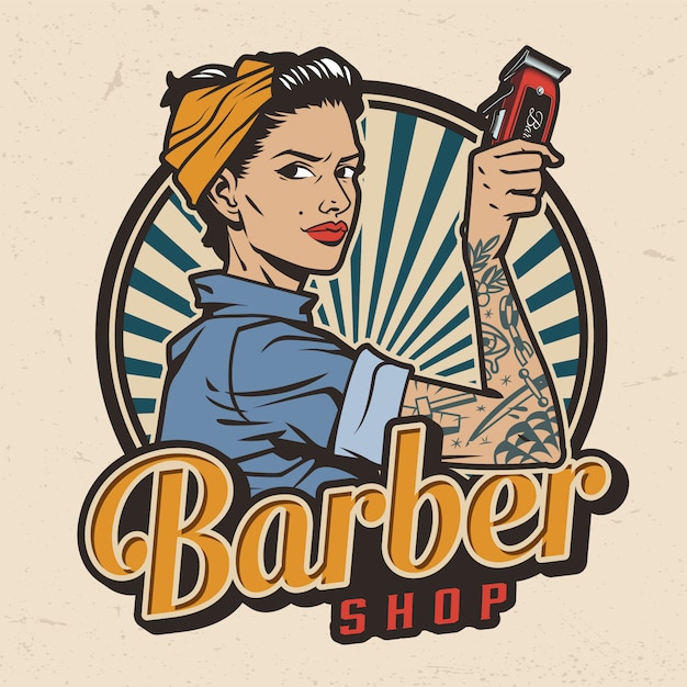 vintage barber clipart