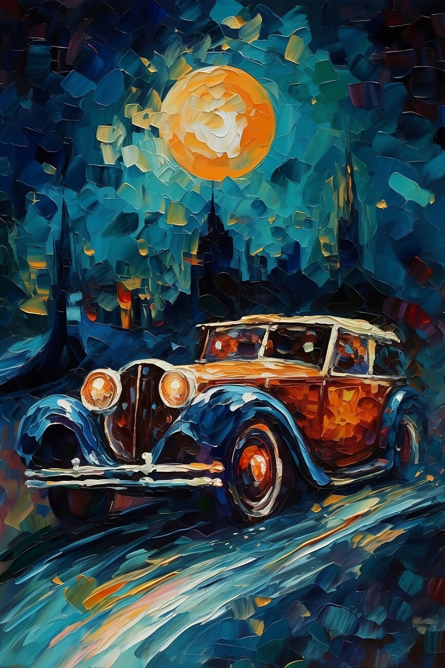 vintage car illustrations