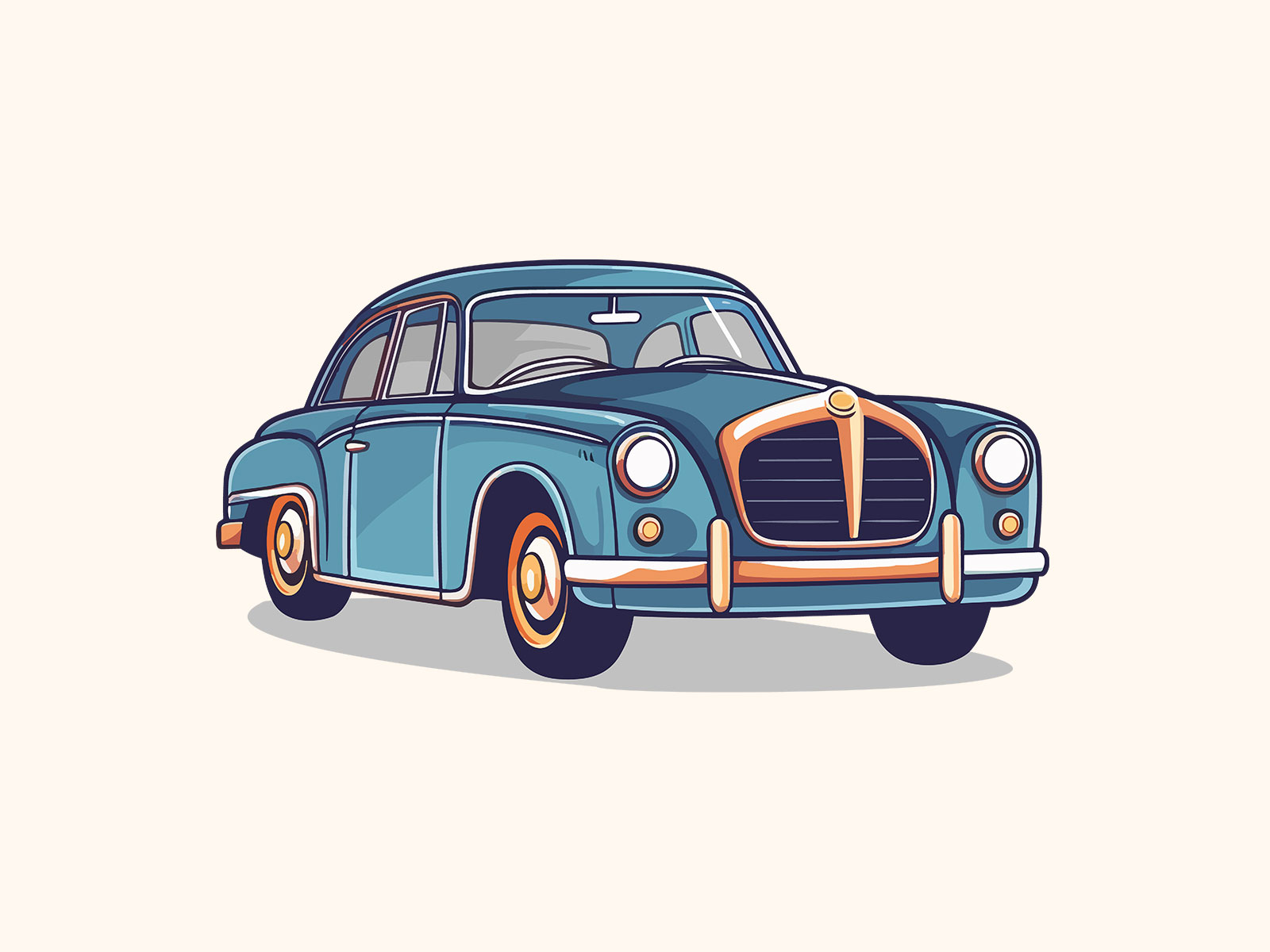 Vector Vintage Car Illustration - Pixcrafter