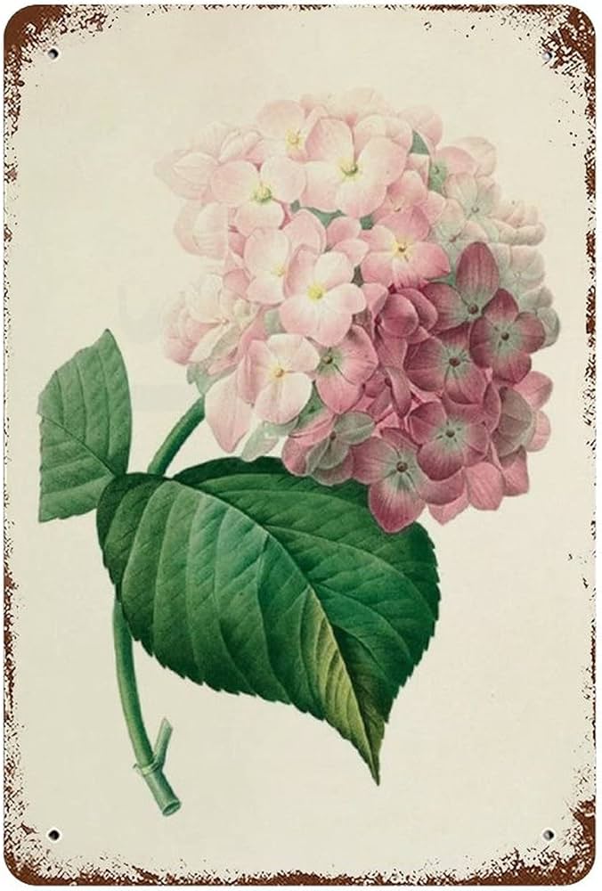 Essent Hydrangea Decor, Vintage Floral Decor, Country Wall Decor ...