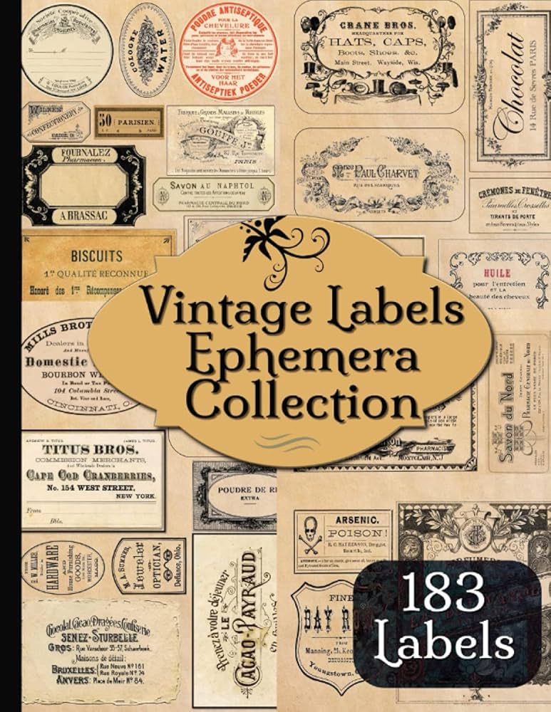 Vintage Labels Ephemera Collection: 183 Vintage Advertising Apothecary  Labels : RePrint, Operation: Amazon.de: Bücher