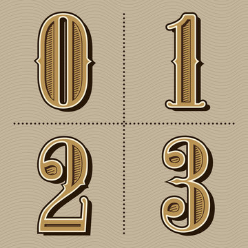 vintage number 1s