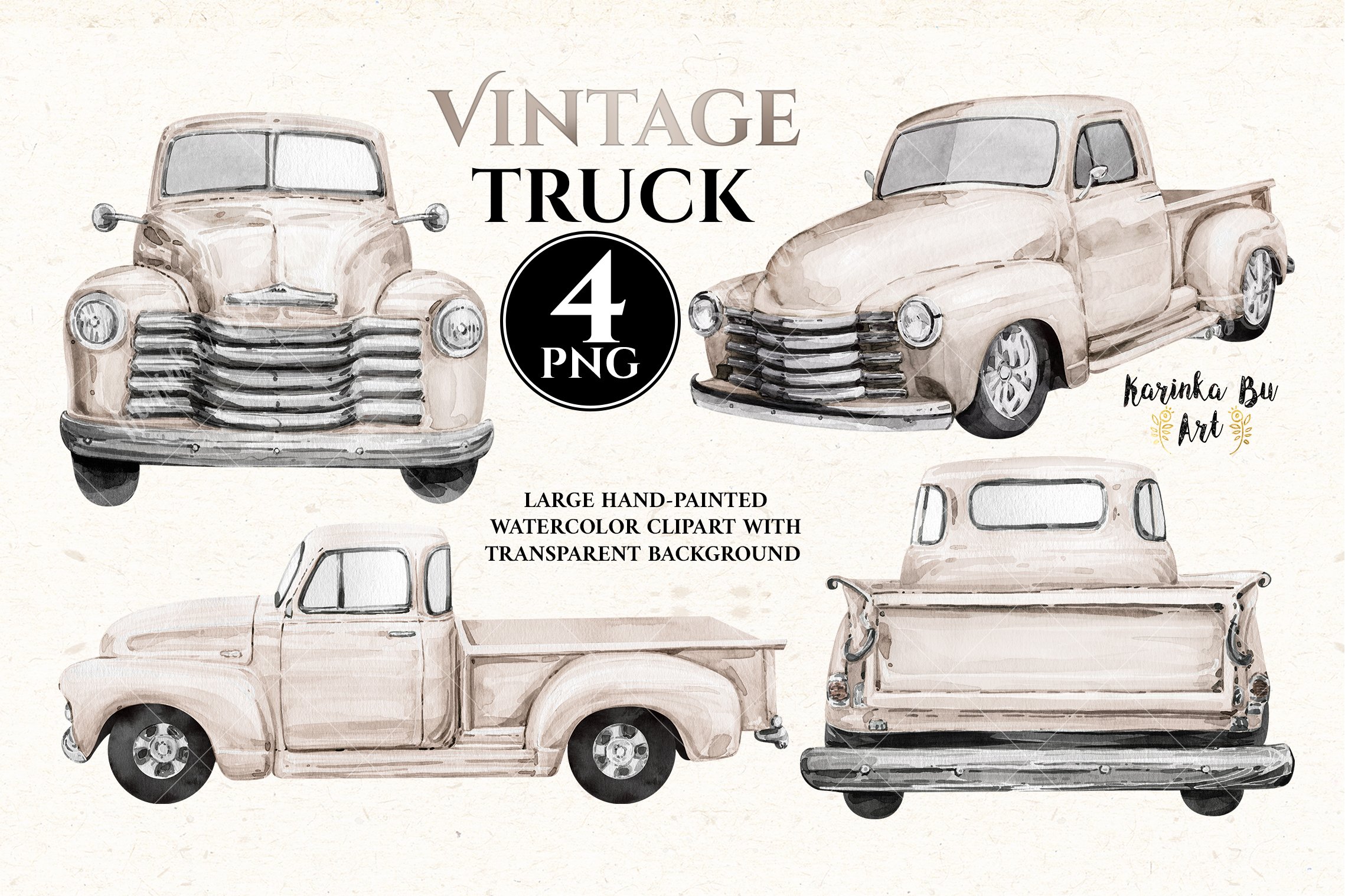 vintage truck clipart