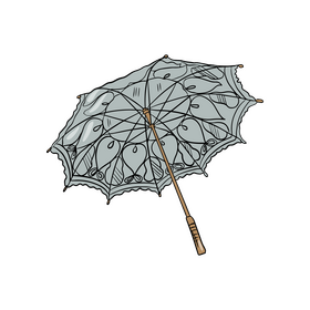 vintage umbrella cliparts