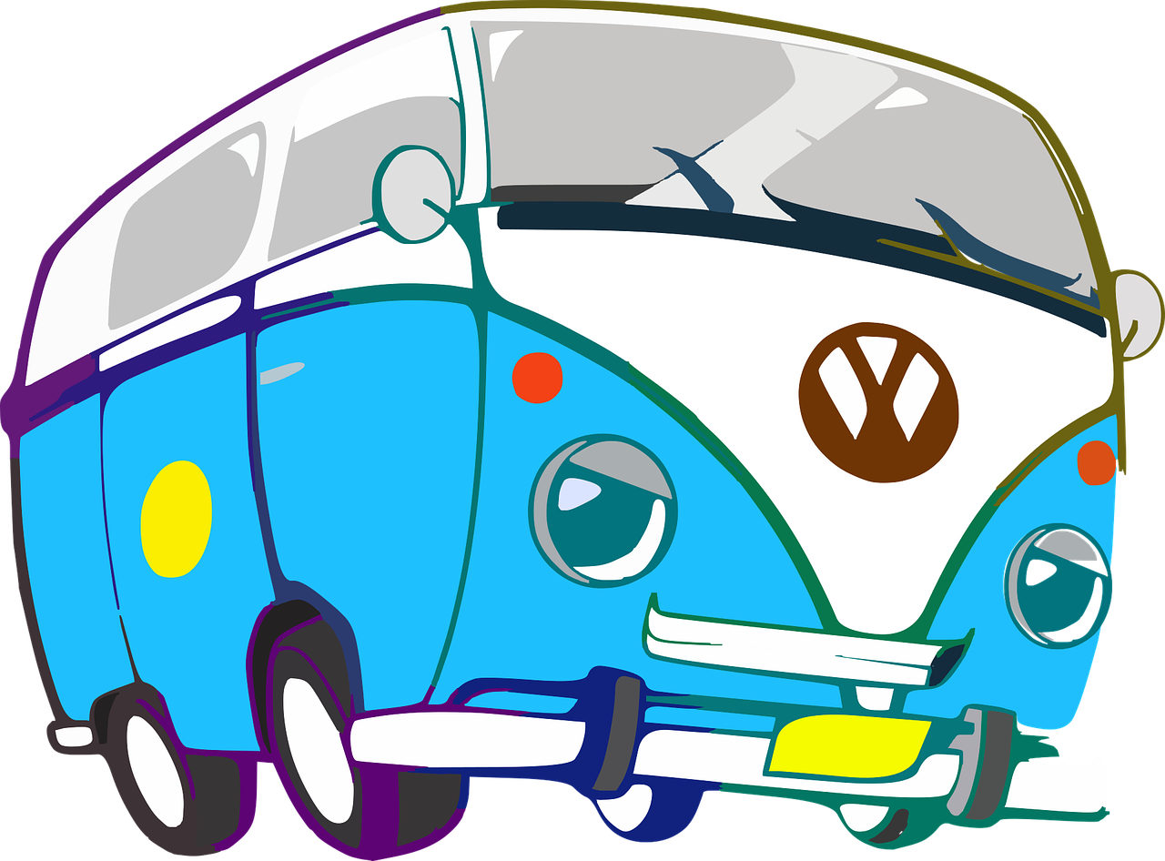vw bus karikatur