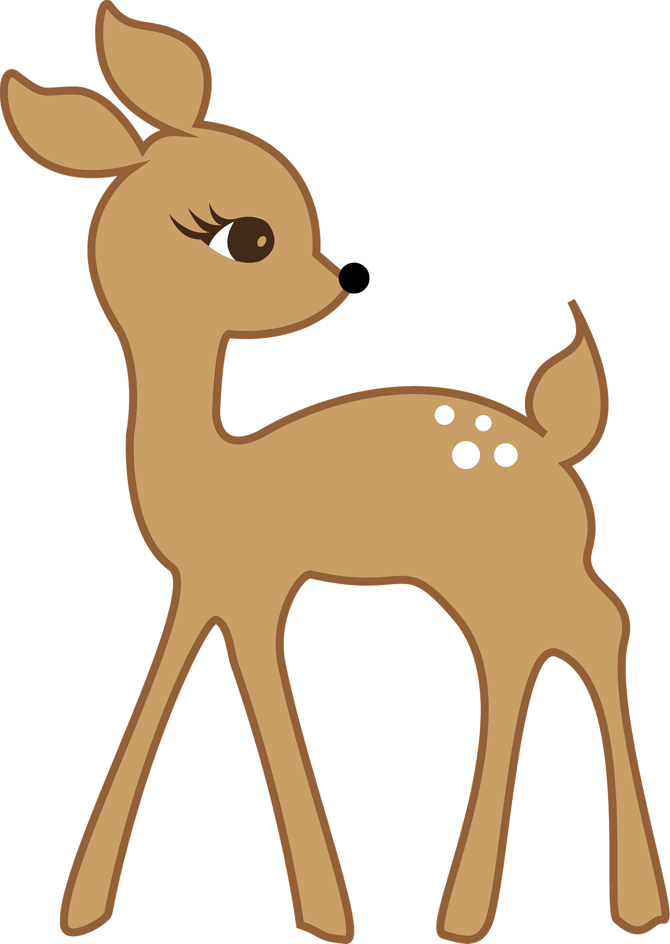 walking deer cliparts