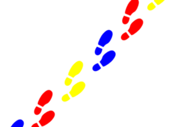 walking footprint cliparts