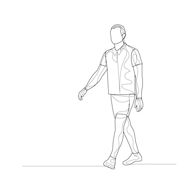 walking man drawing