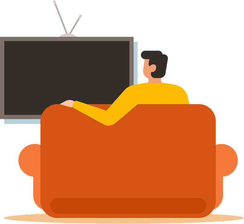 Man watching tv - Free vector clipart images on clipart library.com