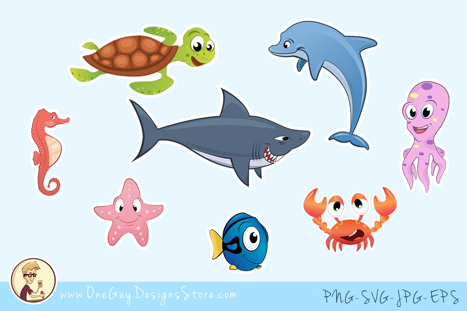water animal cliparts