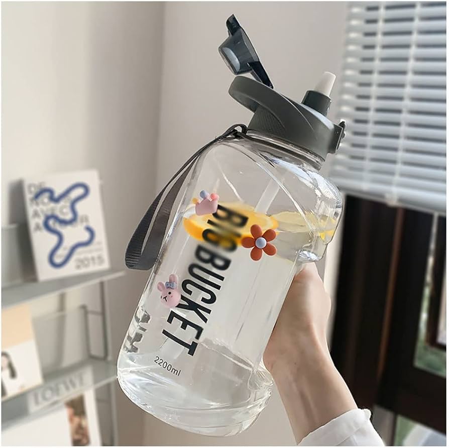 Water Bottle Water Bottle Large Capacity Water Bottle with Straw ...