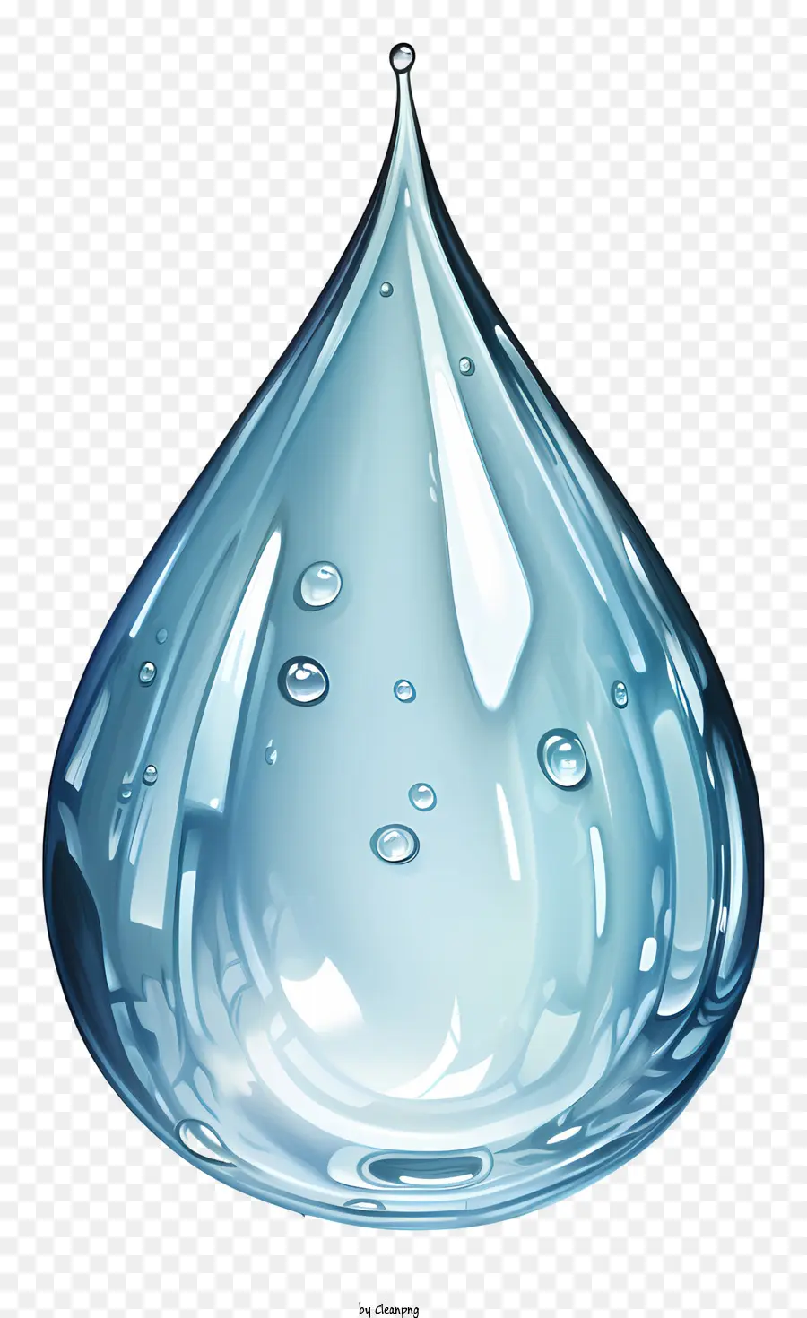 Watercolor Water Drop - Blue Water Drop Illustration - CleanPNG ...