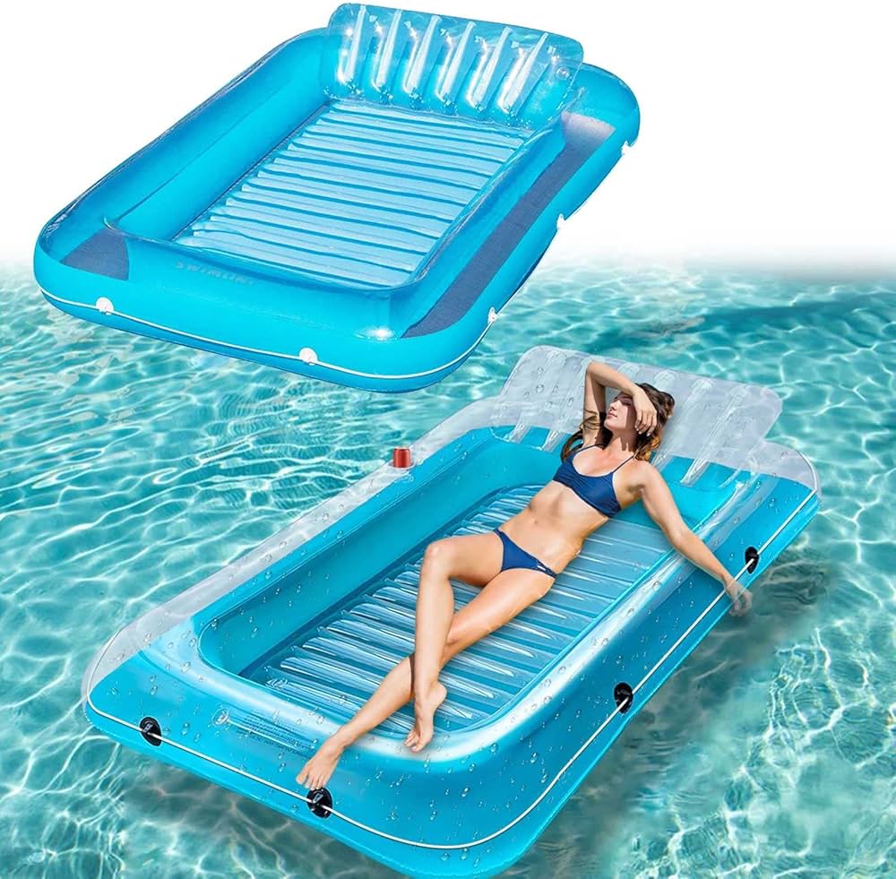 Inflatable for Adults, Pool Floats, Luxury Water Lounge, Inflatable Pool  Swimming Lounger, 70 x 46 Pool Float with Drink Holder, Inflatable Tanning  ...