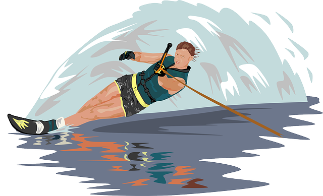 water skiing clipart