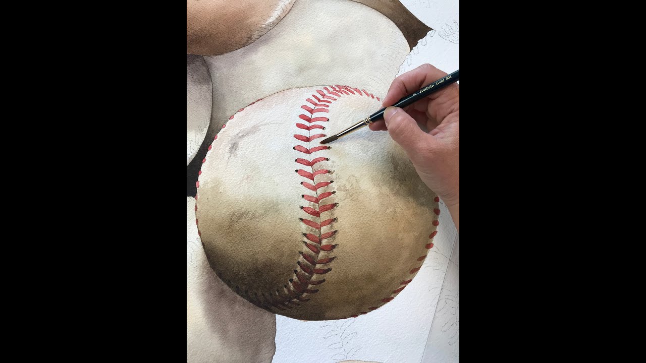 Baseball Watercolor
