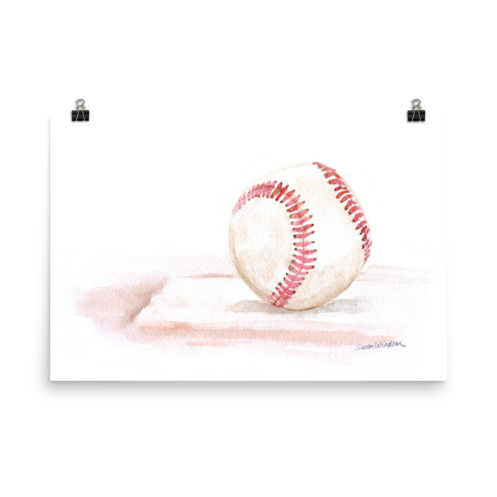 watercolor baseballs