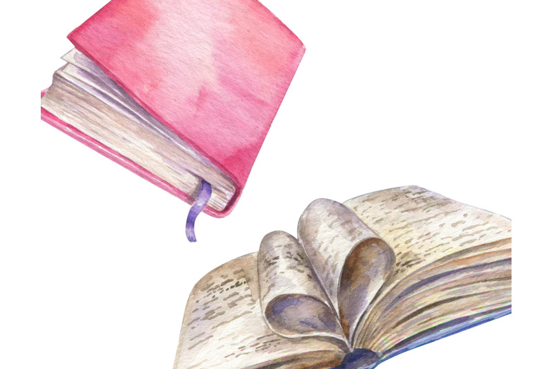 watercolor book clipart