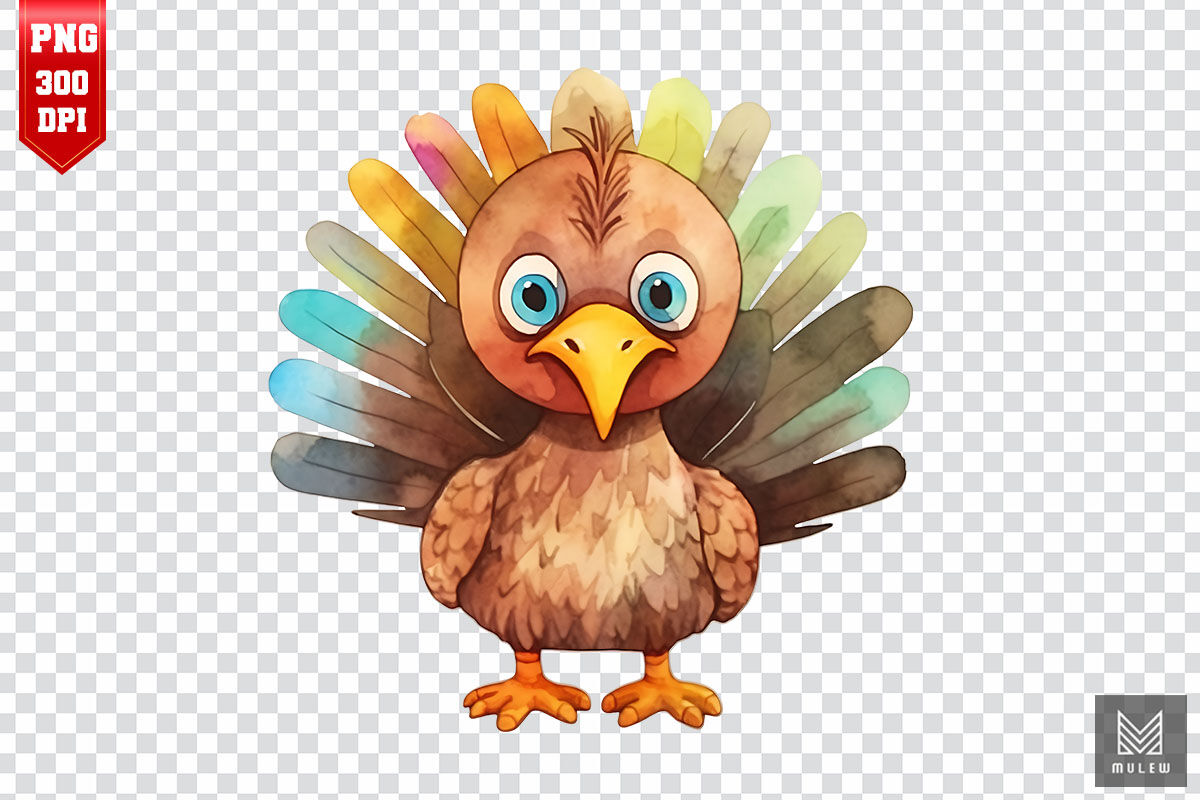 watercolor turkey cliparts