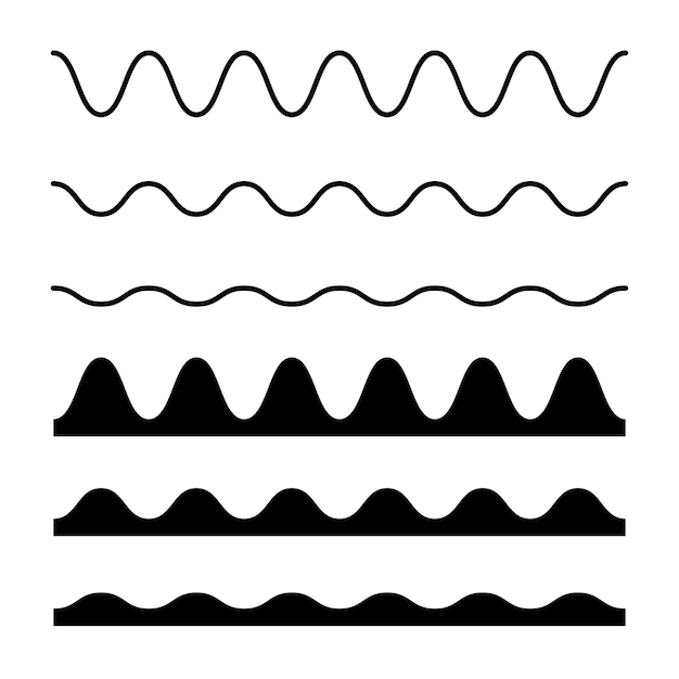Wavy Lines Set 2 | Kostenlose Vektor