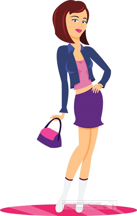 Fashion Clipart Photo Image - red-head-female-wearing-fashinable ...