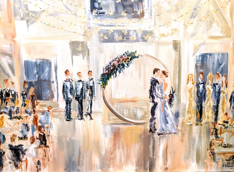 Live Wedding Paintings with Bethany Browne - EngagedSNE