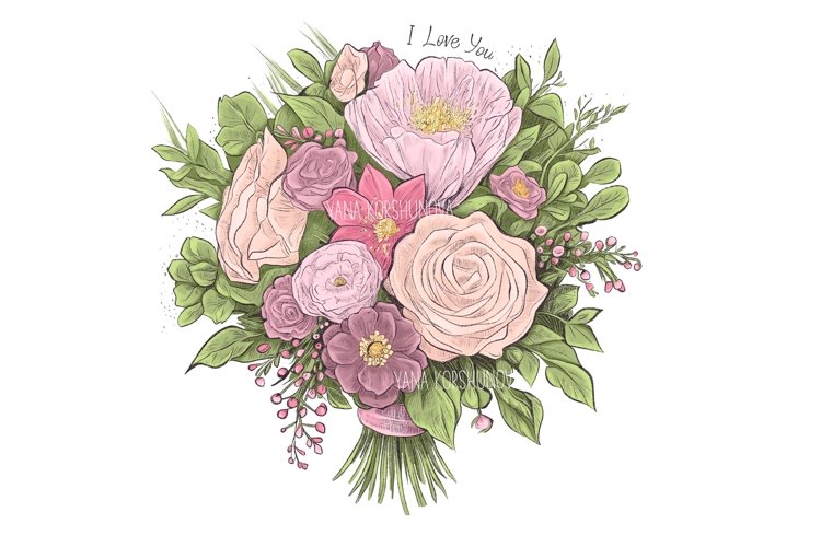 wedding bouquet cliparts