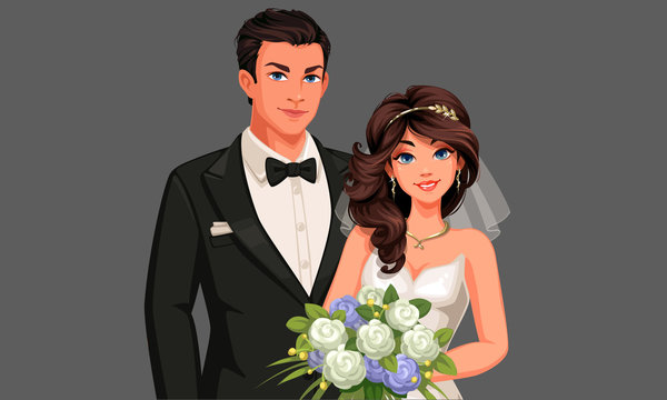 wedding cartoon pics