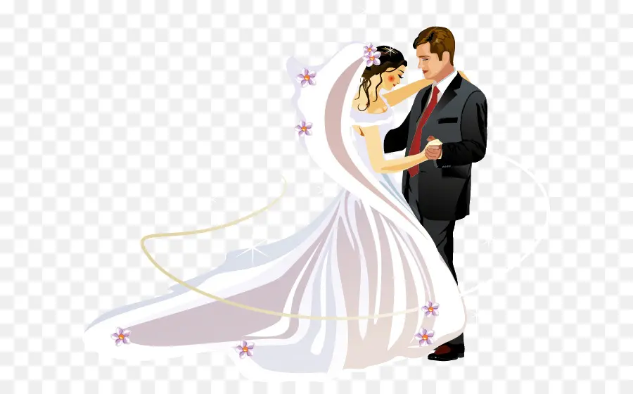 Bride And Groom Dance - Bride and Groom Wedding Dance Illustration ...