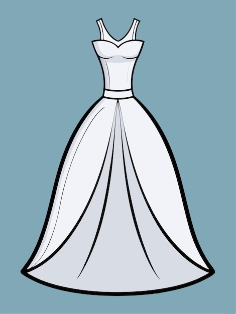 wedding dress clipart