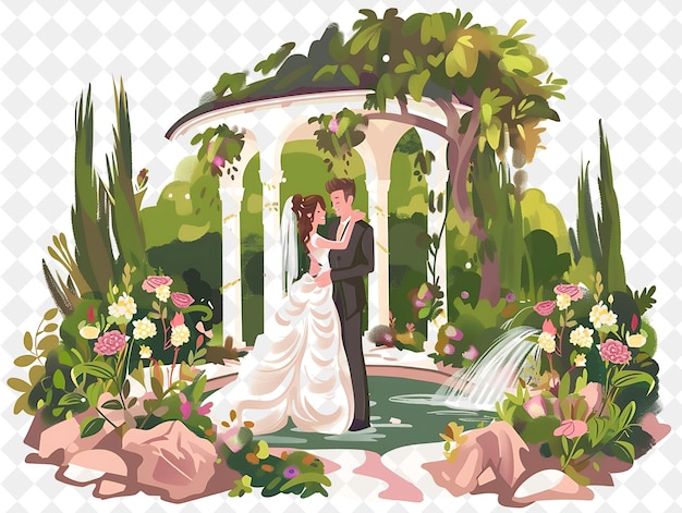wedding fountain cliparts