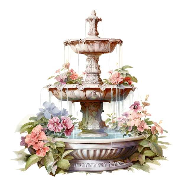 wedding fountain cliparts