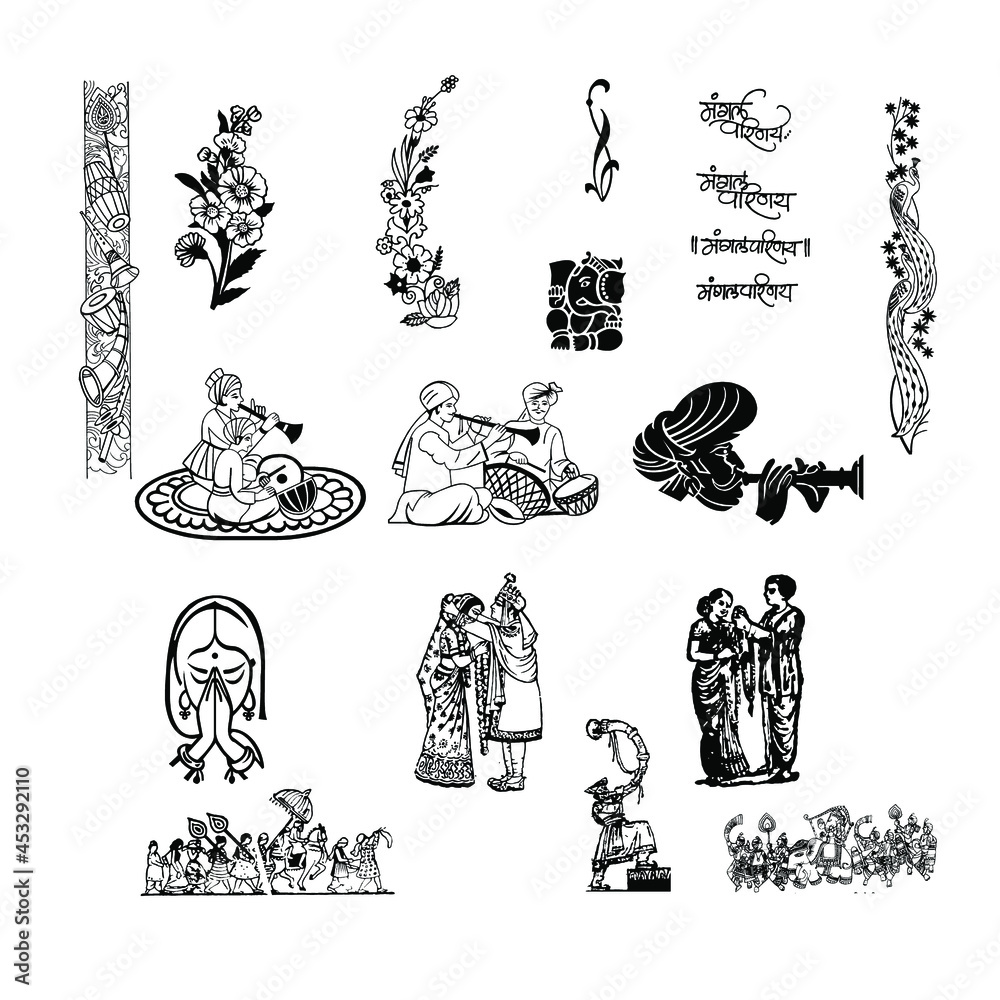 wedding invitation cliparts