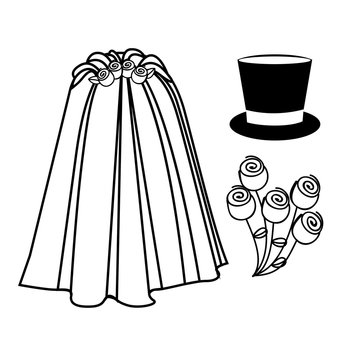 wedding veil clipart