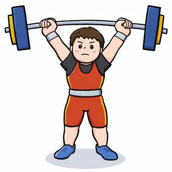 Free Vectors | Man lifting a barbell