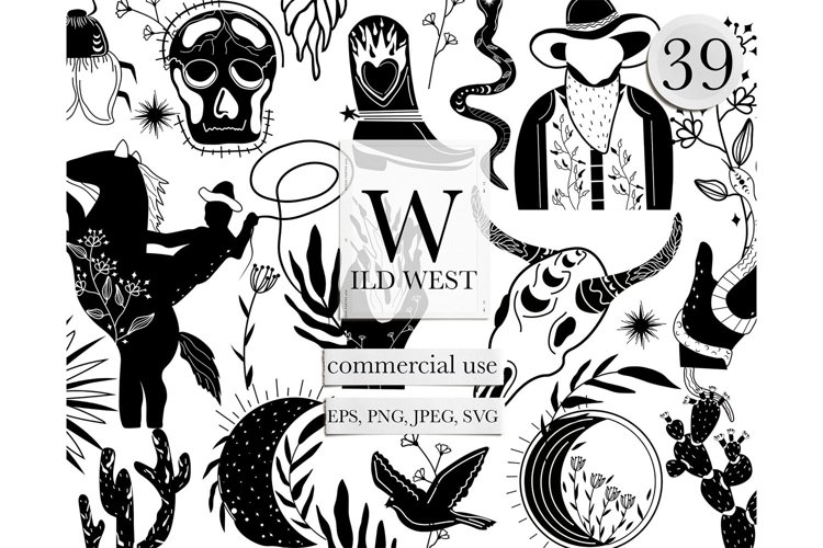 western black cliparts