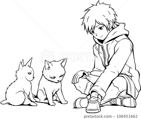 white anime cliparts
