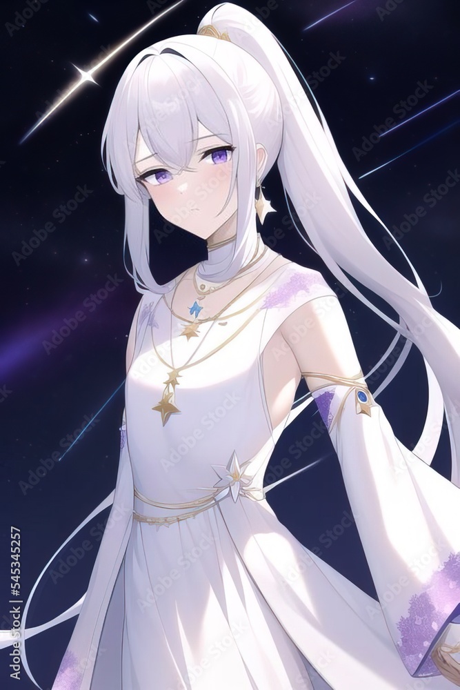 white animes
