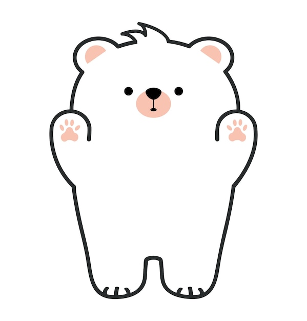 Premium Vector | White bear cartoon vector icon