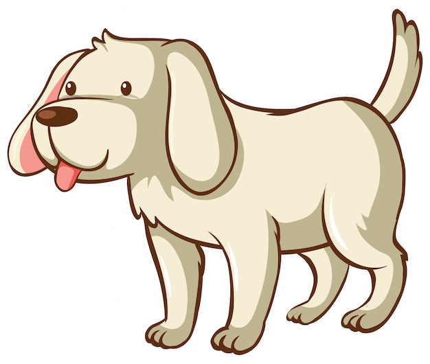 white dog clipart