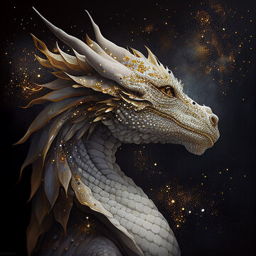 White dragon Stock-Illustration | Adobe Stock