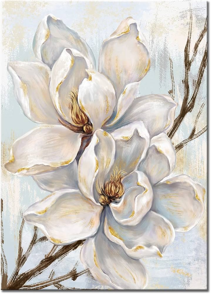 white flower art