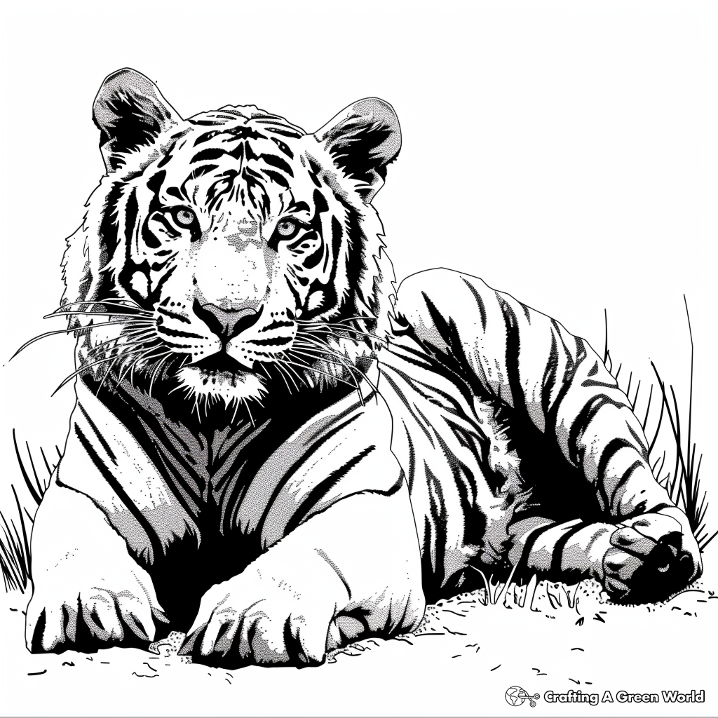 white tiger coloring pages